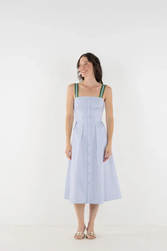 Constance Midi - Grapemist Stripe