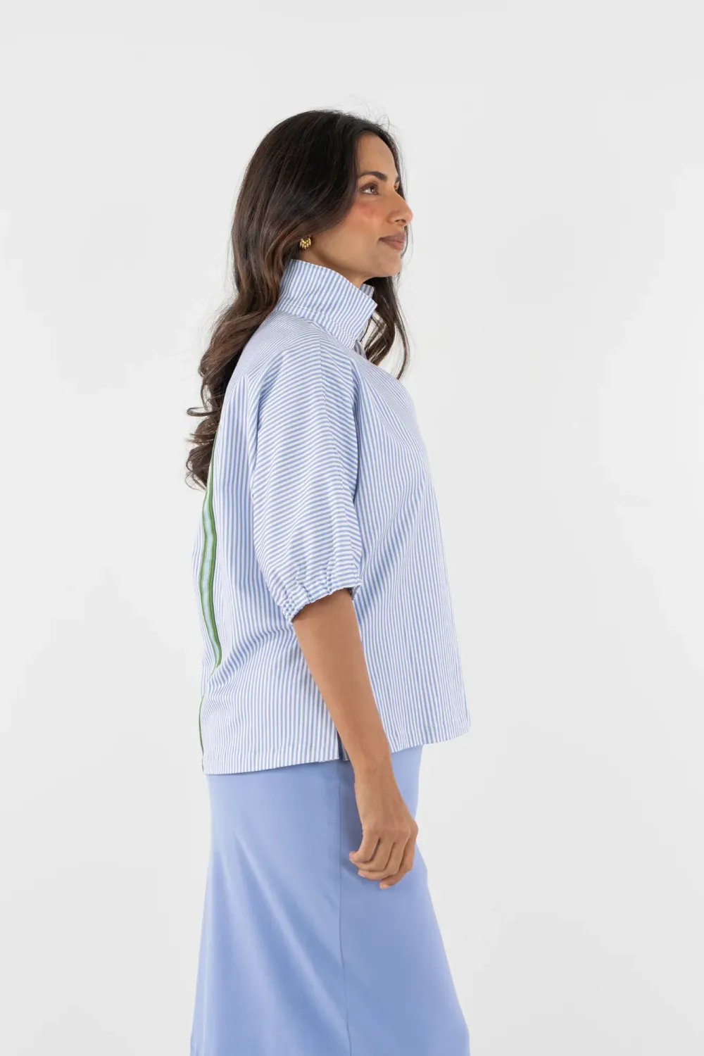 レディース POPPY CANDY PUFF STRIPE SHIRT 綿100%