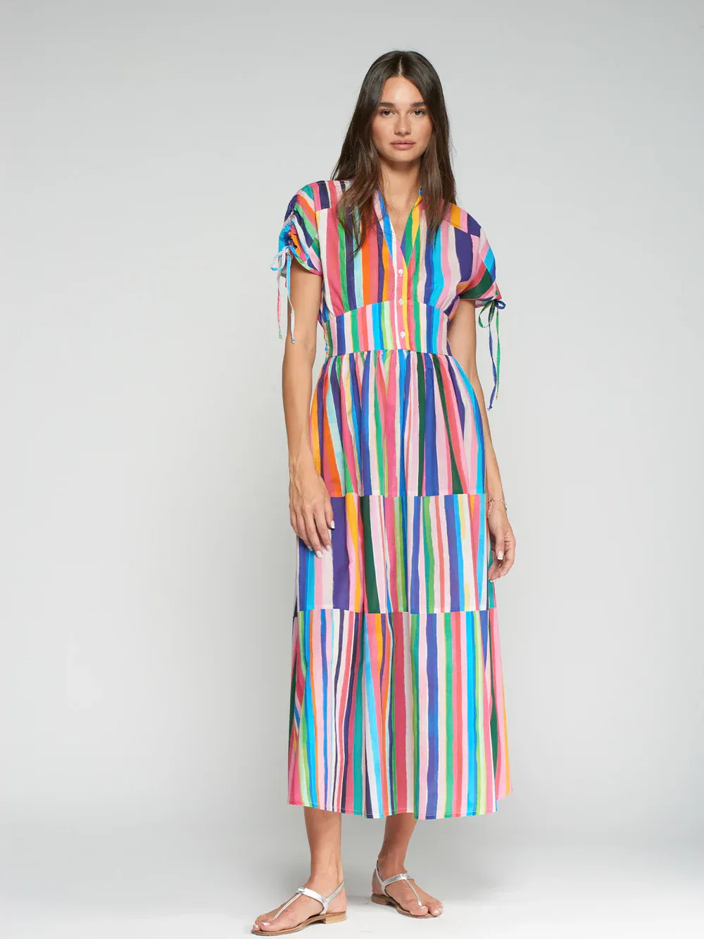 MULTICOLOR STRIPED DRESS