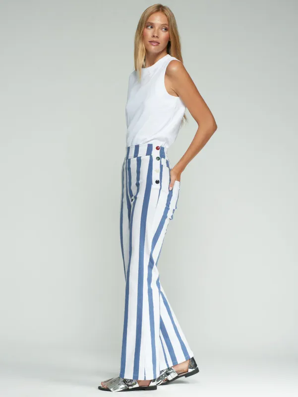 BLUE AND WHITE STRIPED SAILOR TROUSER
