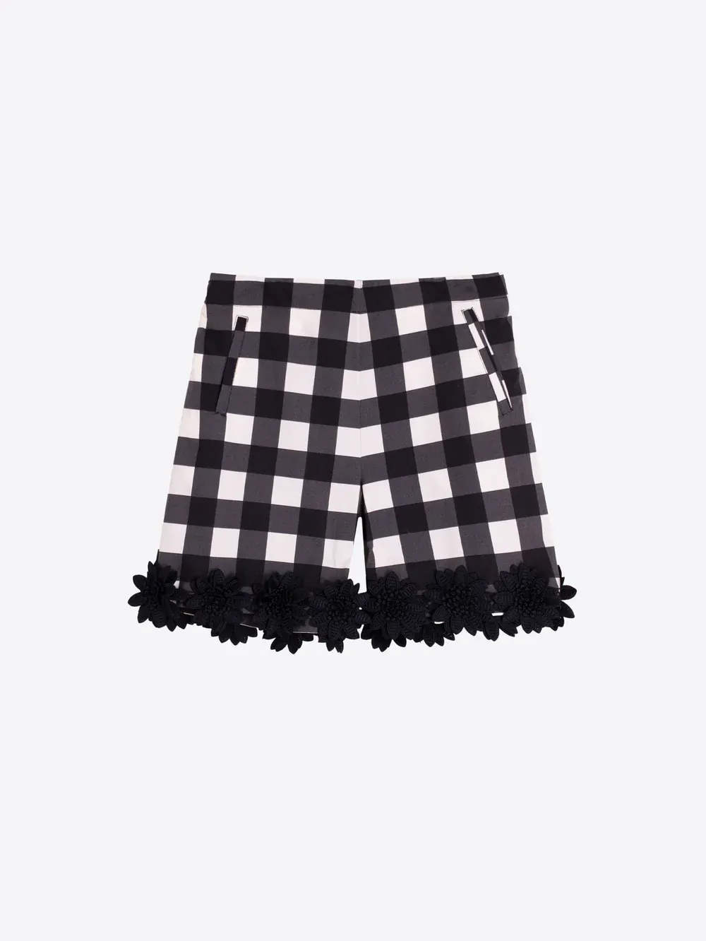 CHECKERED SHORTS WITH FLORAL
