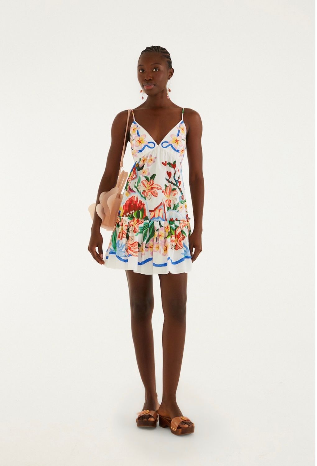 GARDEN OF LIFE SCARF OFF-WHITE MINI DRESS