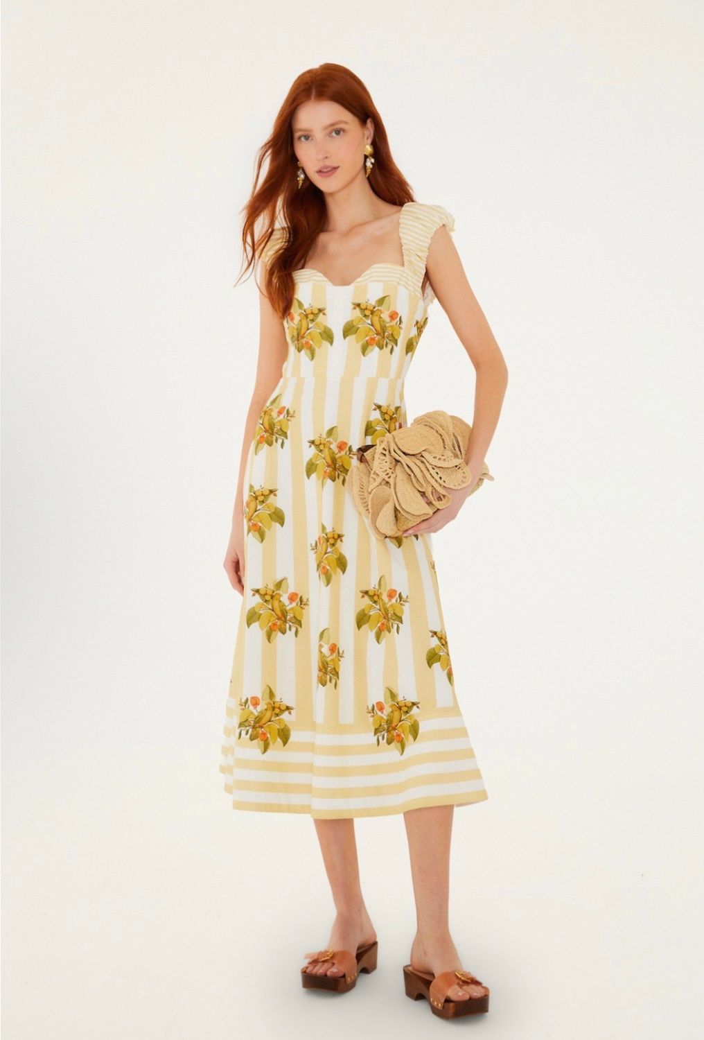 LEMON BIRDS MULTICOLOR CROPPED DRESS