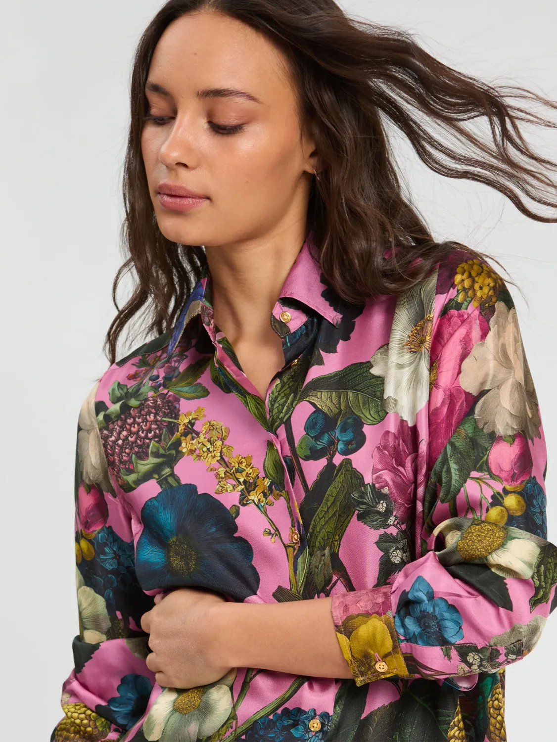 TEA ROSE SILK BLOUSE