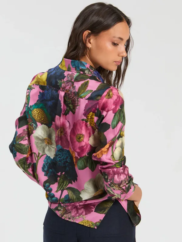 TEA ROSE SILK BLOUSE