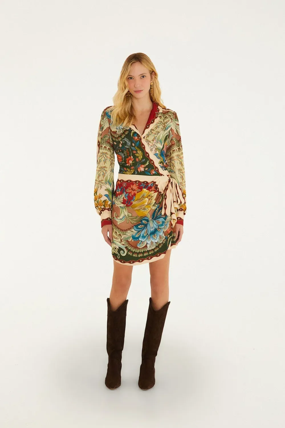 LUNAR BOHO MULTICOLOR CHEMISE MINI DRESS