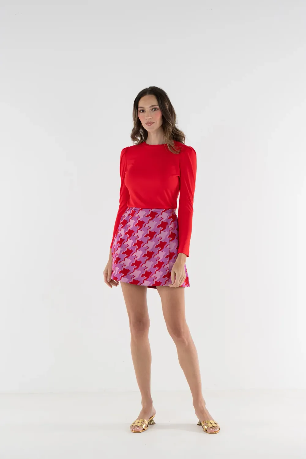 Social Skirt - Houndstooth