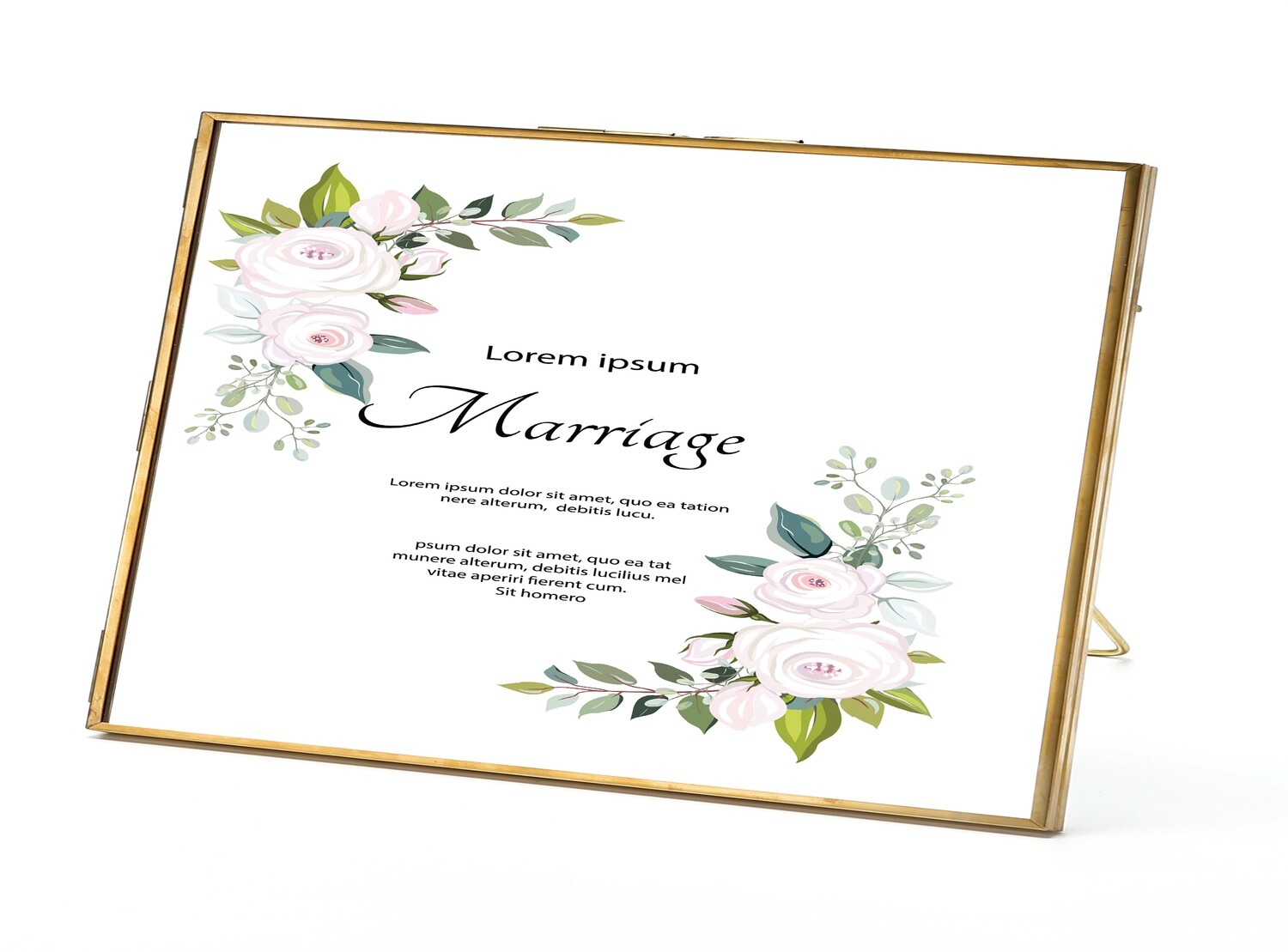 Horizontal Brass Frame, 8x10