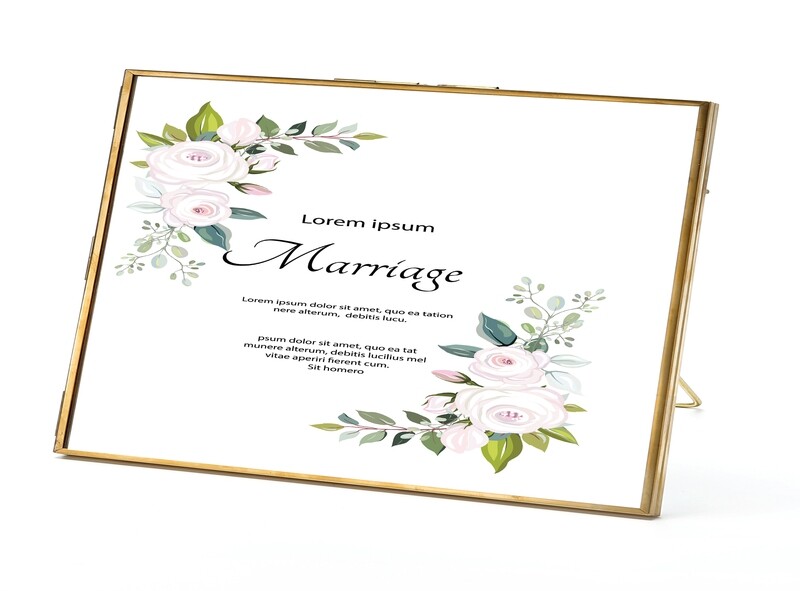 Horizontal Brass Frame, 5x7