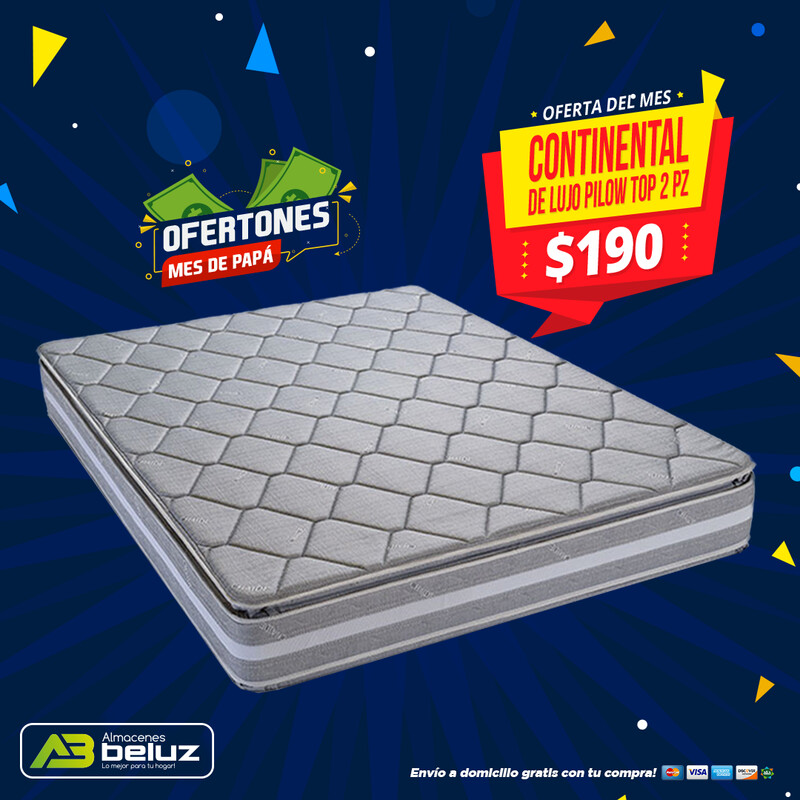 Chaide - Colchón Continental de Lujo Pillow Top|2 Plazas