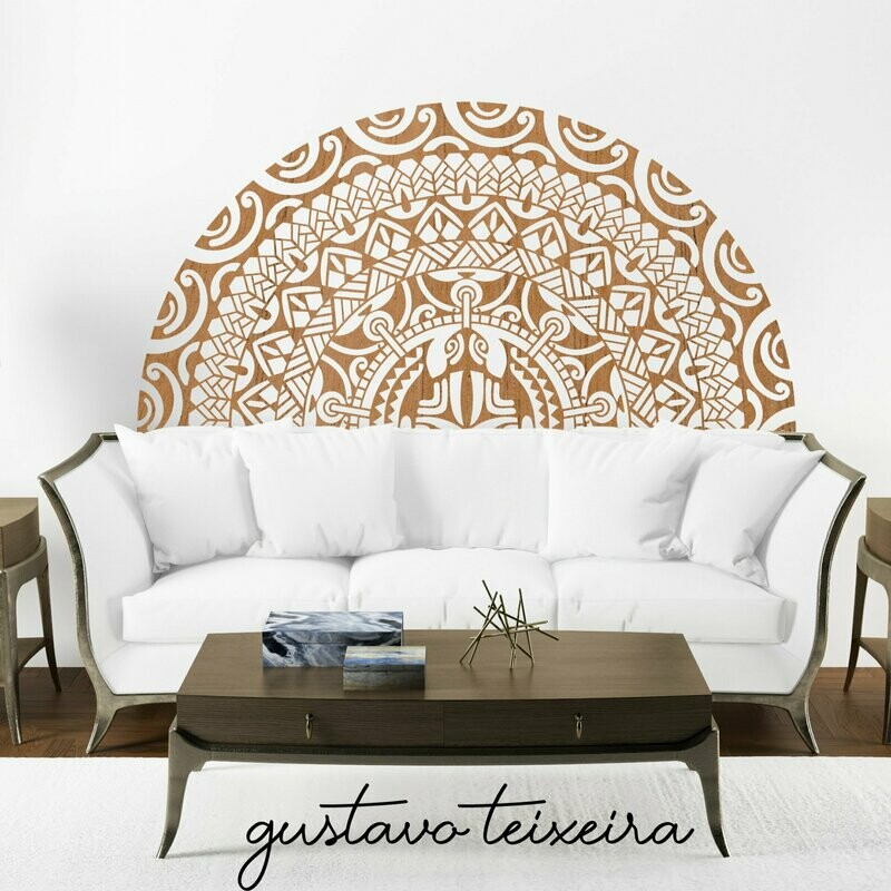 Mandala maori marinha ( sofá 3 lugares)