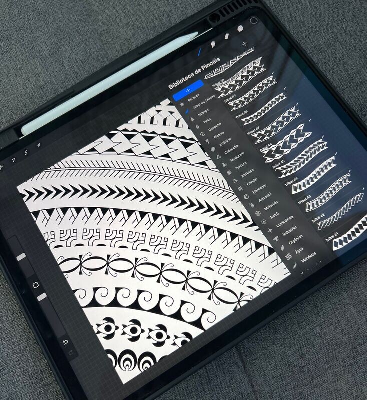 216 pincéis Tribais para Procreate