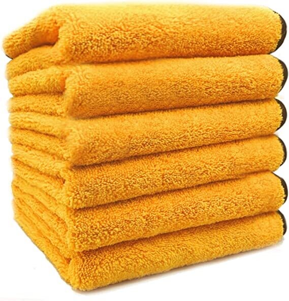 SoLiD Toalla multiusos de microfibra de felpa, lavado de automóviles, secado y detalles automáticos, 16 x 24 pulgadas