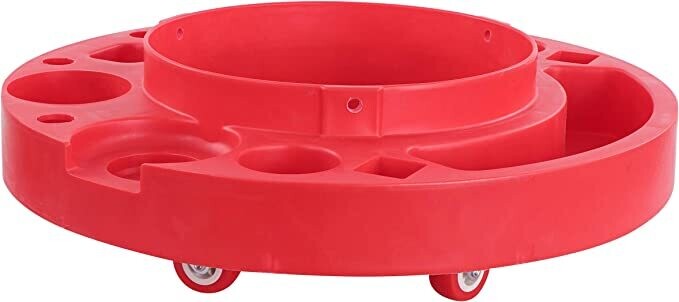 BISupply Carro de cubo de 5 galones – Carro de detalles para cubo de lavado de coches con ruedas y compartimentos de 11.5 pulgadas