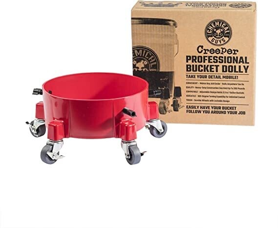 Chemical Guys ACC1001R - Cubo enrollable para lavado de coches, detalles, garaje y más, color rojo