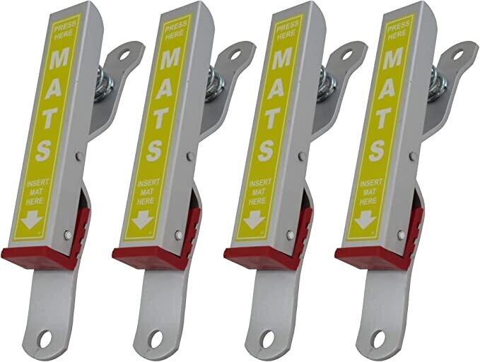 Abrazaderas Aluminio  (Ganchos)  para ALfombre  de Vehiculo,   (color amarillo) Unidad