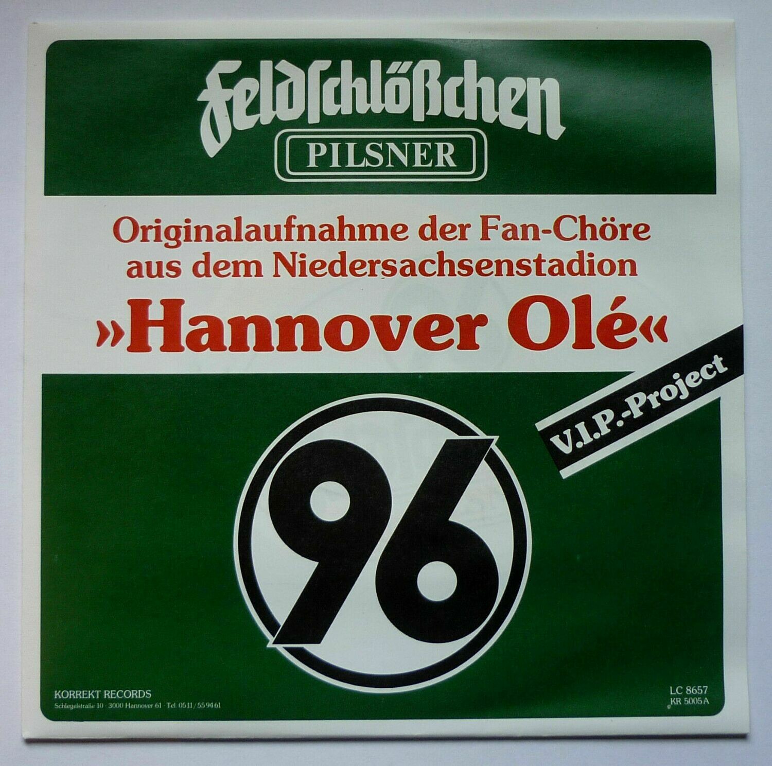 &quot;Hannover Ole&quot; Vinyl Schallplatte 7&quot; Original von 1987