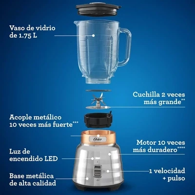LICUADORA OSTER 3 VEL (REF: BLSTPBTG-013)