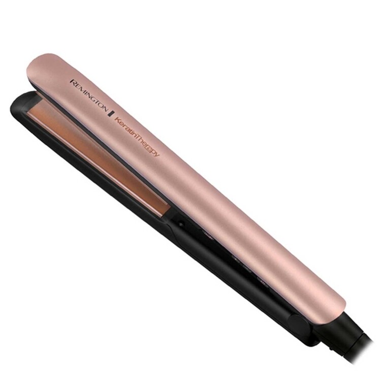PLANCHA ALISADORA REMINGTON CON KERATINA Y ACEITE DE ARGAN ROSADA (REF: S-8599)