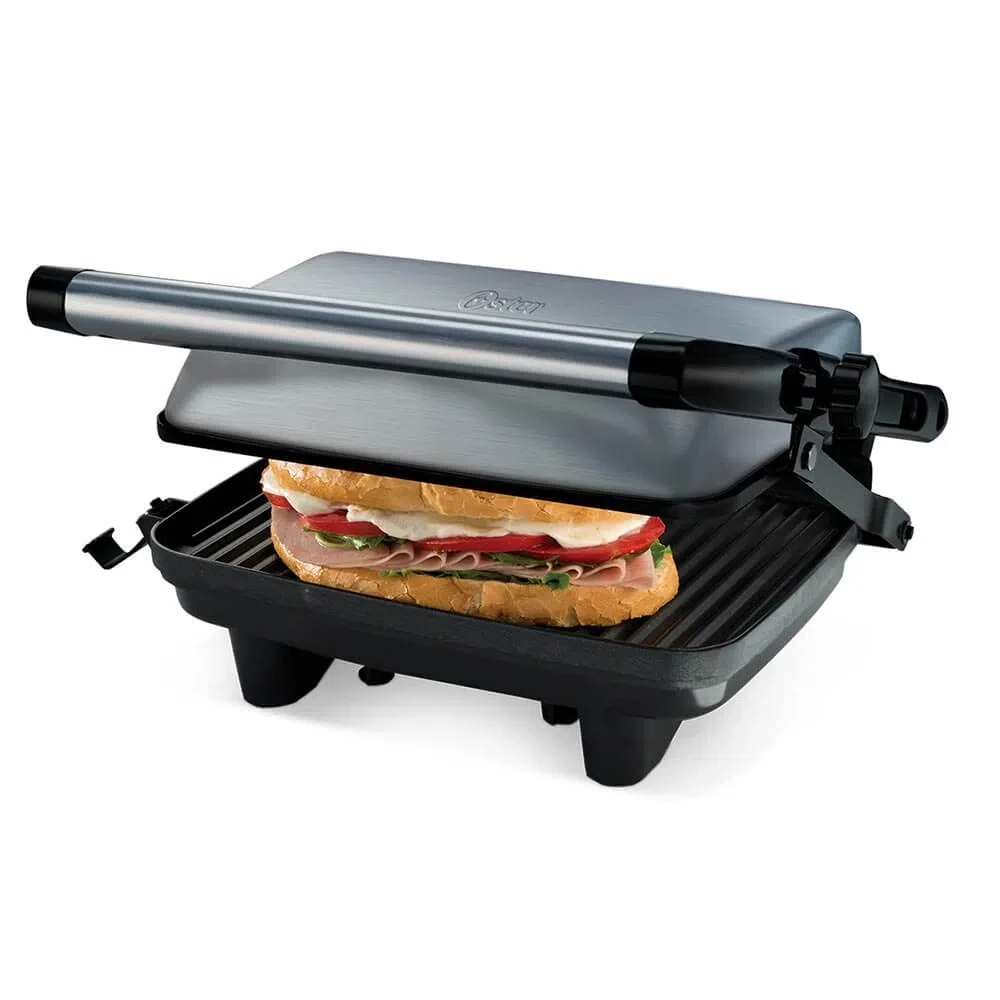 SANDUCHERA Y PARRILLA OSTER COMPACTA ACERO INOXIDABLE (REF: CKSTPA2880-013)
