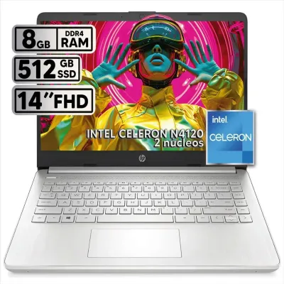 COMBO COMPUTADOR PORTATIL + MORRAL  HP INTEL CELERON N500 8 GB RAM 512GB DDS