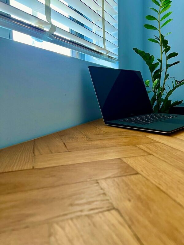 Fold Down Herringbone Desk