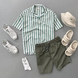 Green Stripe Set