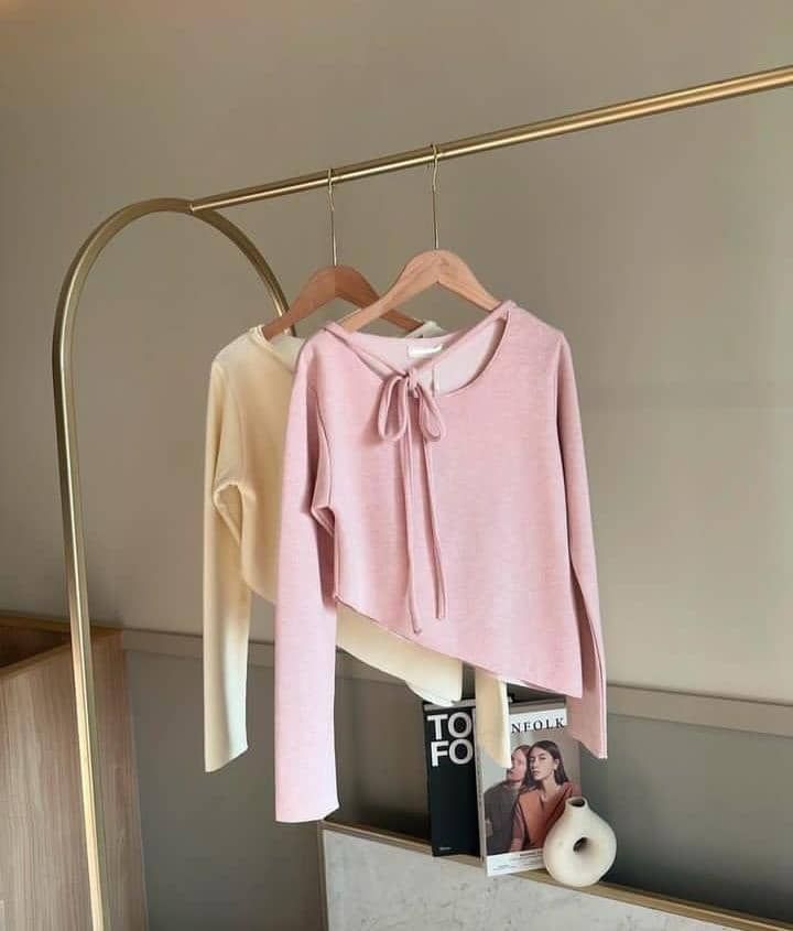 Slant crop top