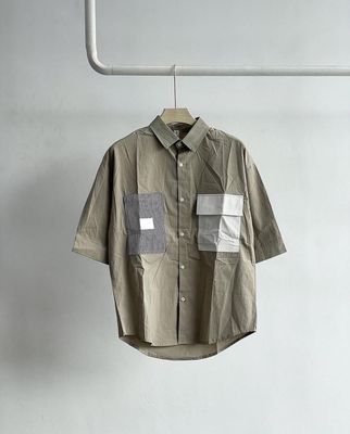 Lines patch pocket shirt
