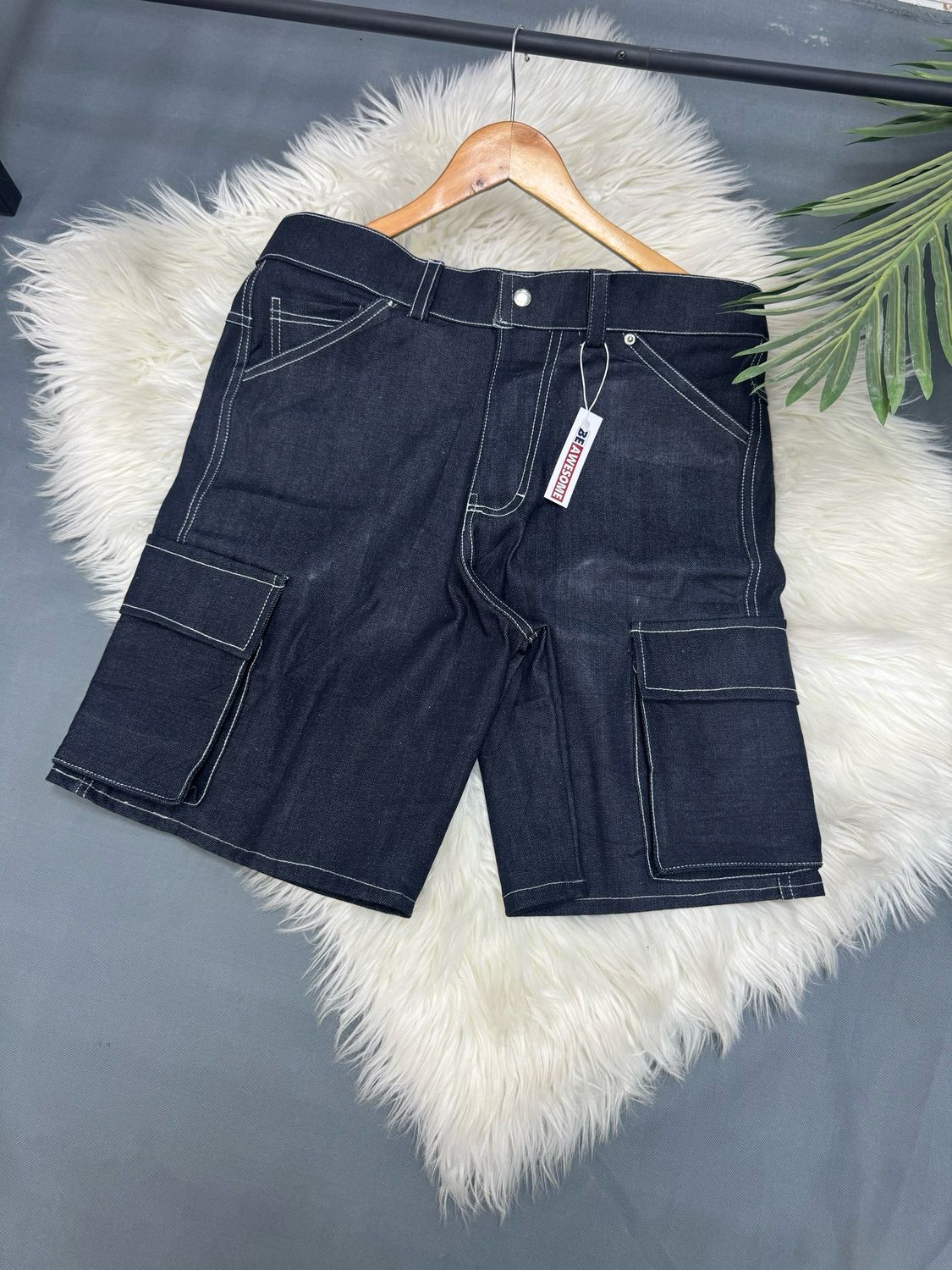 Denim Cargo Shorts
