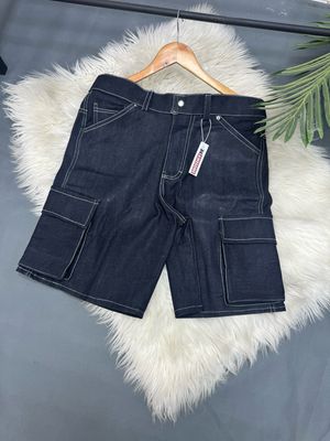 Denim Cargo Shorts