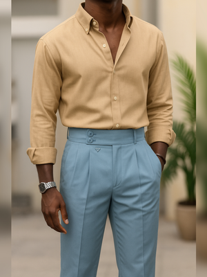 Standard Wool High-end Button Pants