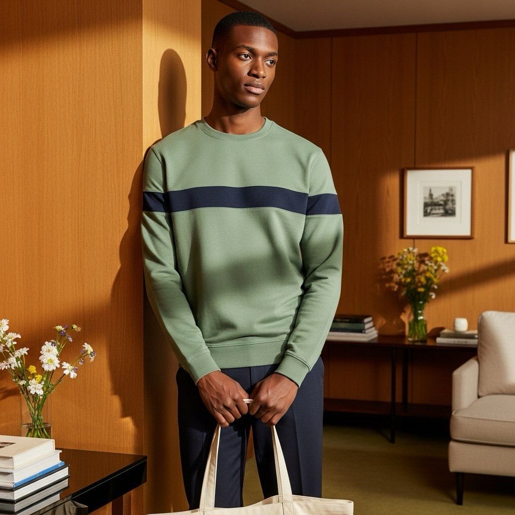 Half Stripe Sweatshirt