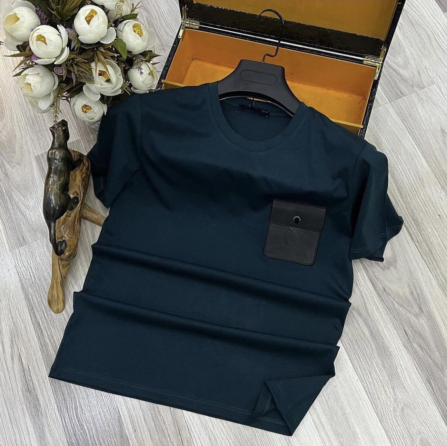 Leather Pocket T-shirt