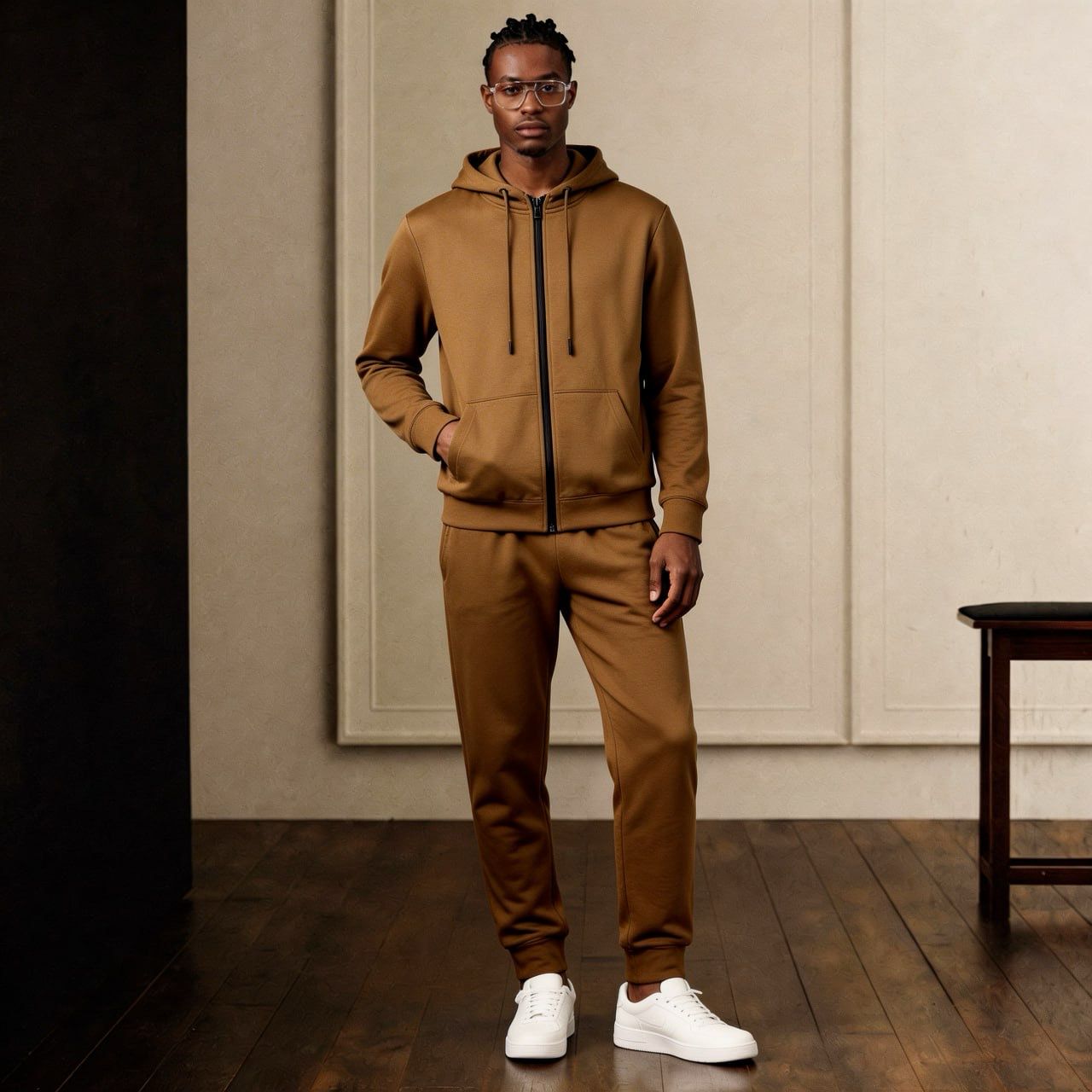 High Neck Hoodie Set