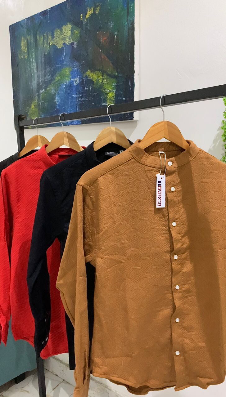 New Pattern Mandarin Collar Shirt
