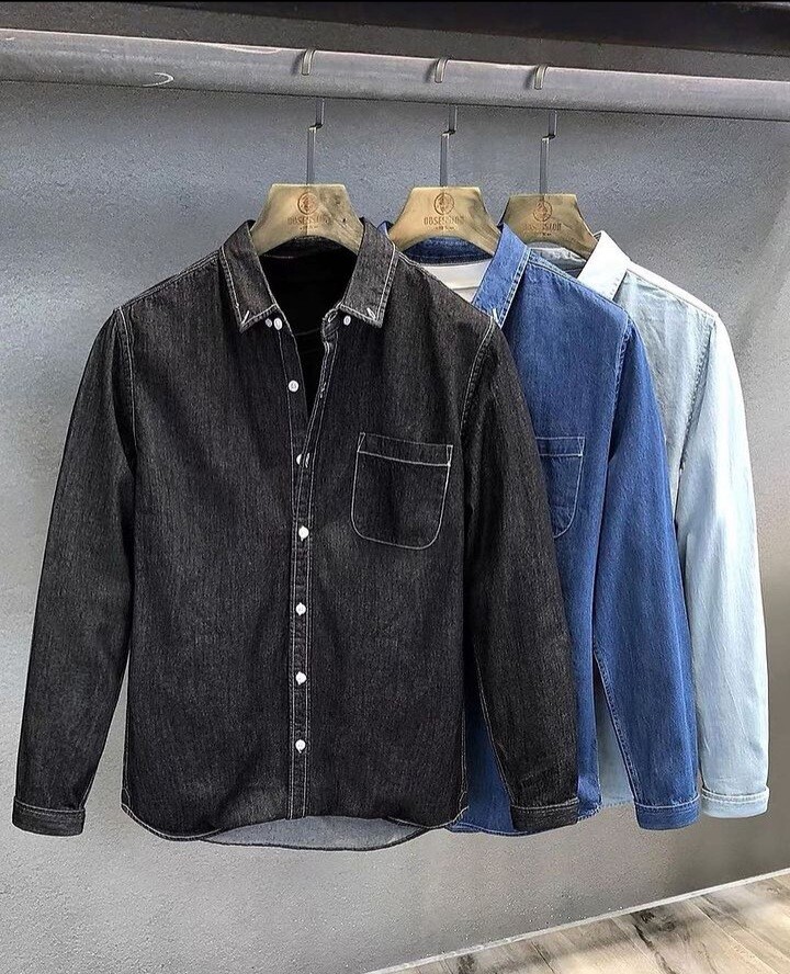 Rough denim shirt