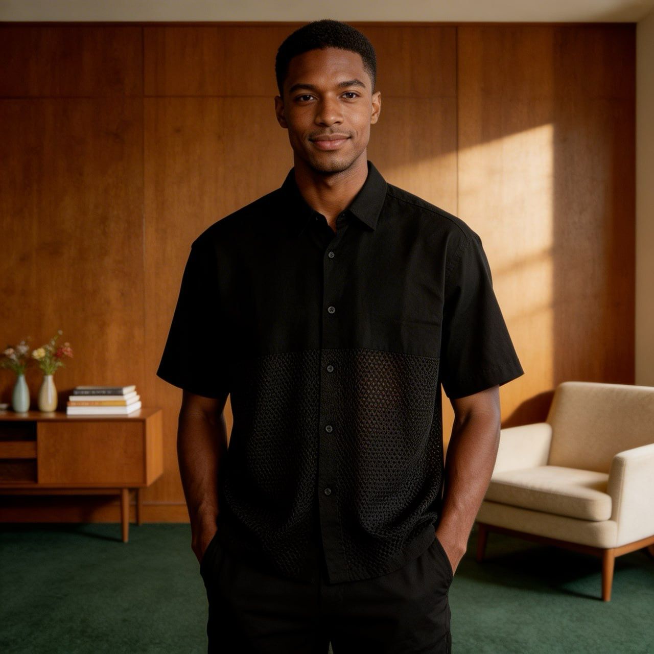 Half carbon shirt