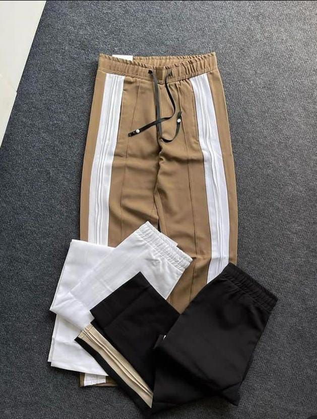 Monochrome stripe pants