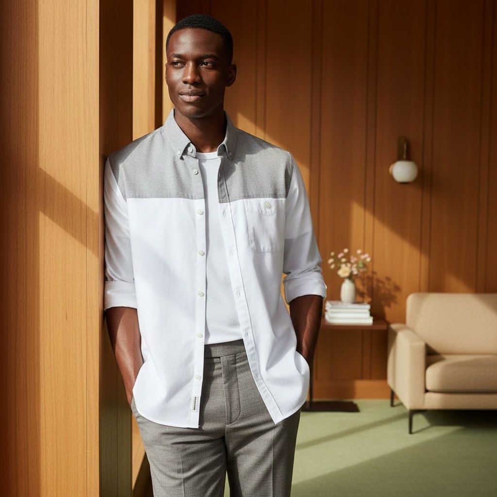 Blended pocket shirt