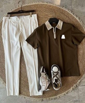 Sharp collar polo and pant