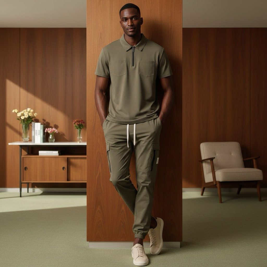 Dual pocket shirt set