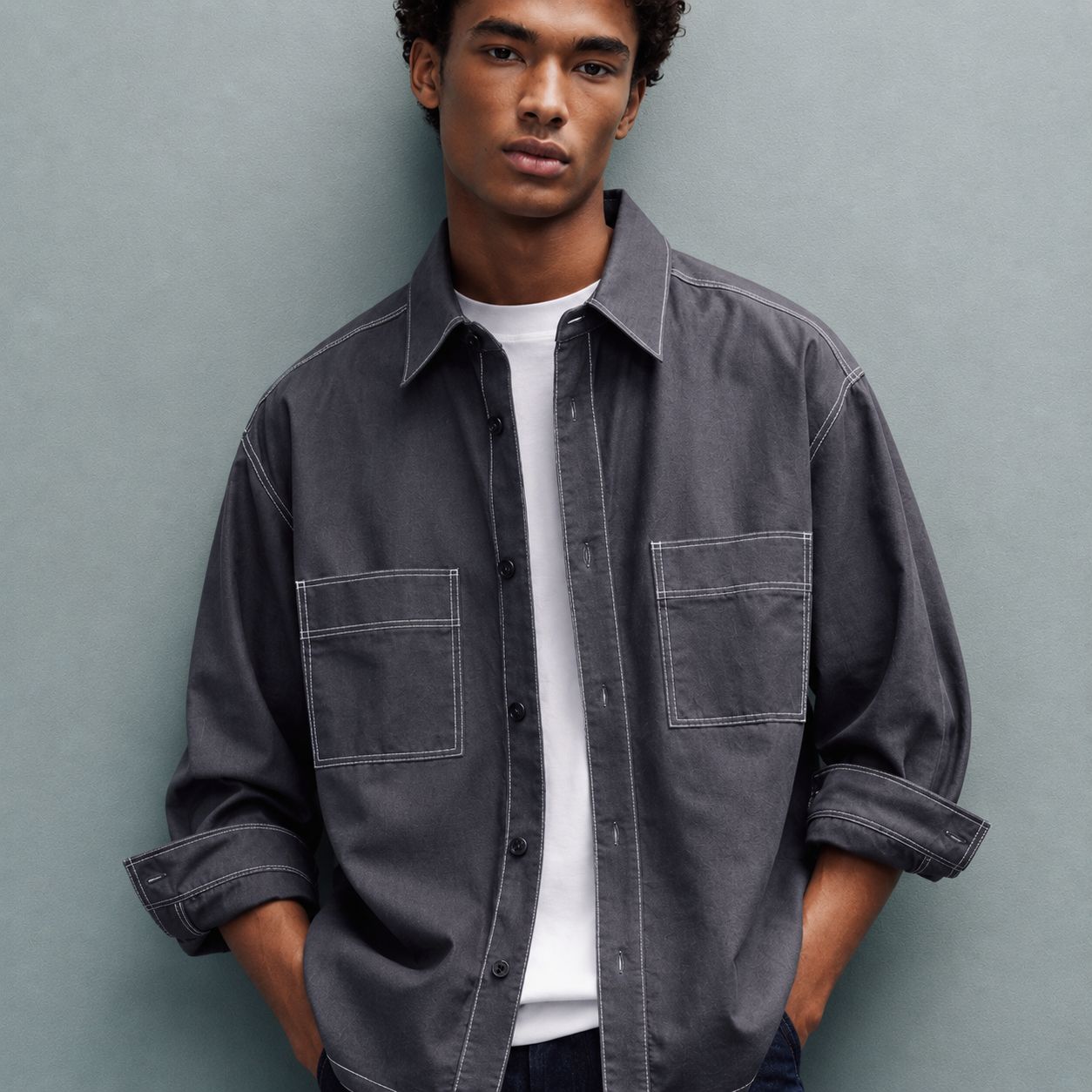 Twin line casual shirt