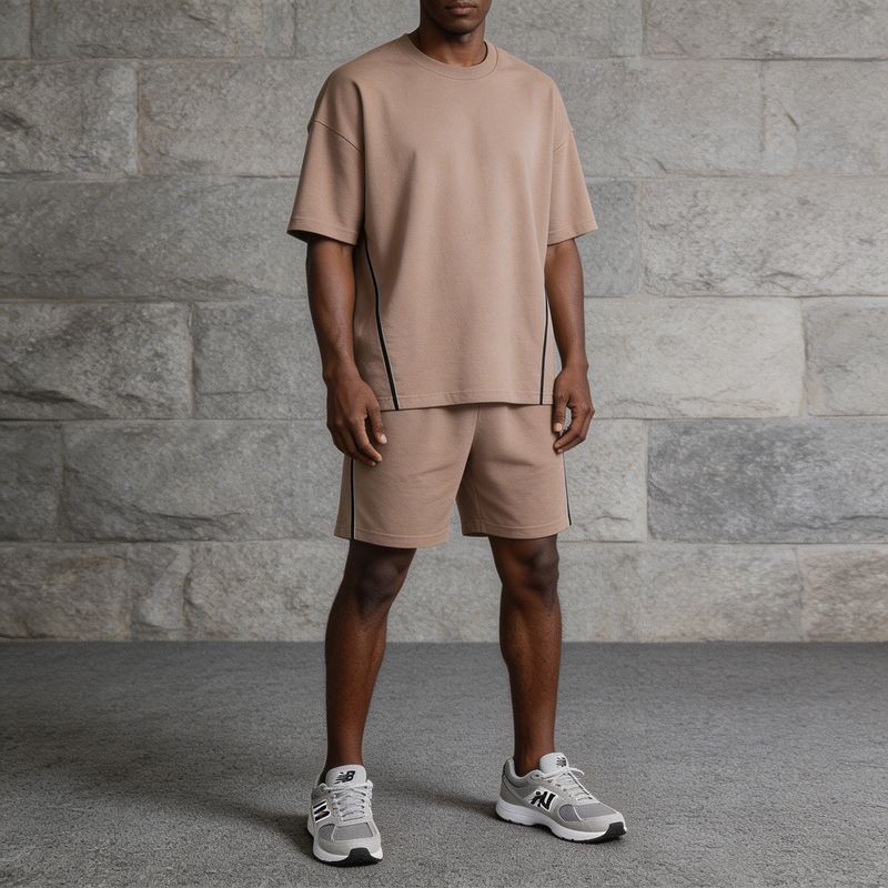 Casual line t-shirt and shorts