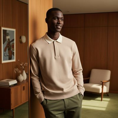 White collar sweatshirt