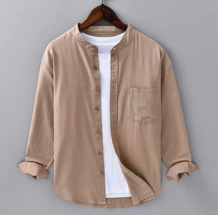 Pocket mandarin shirt