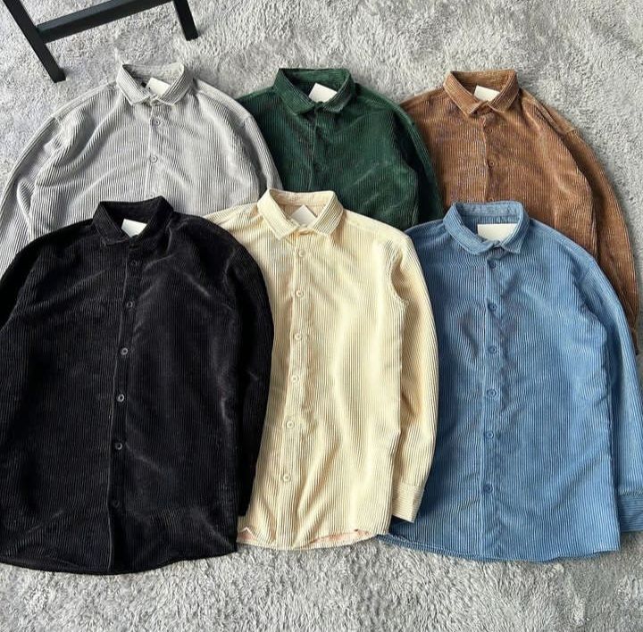 Plain corduroy shirt