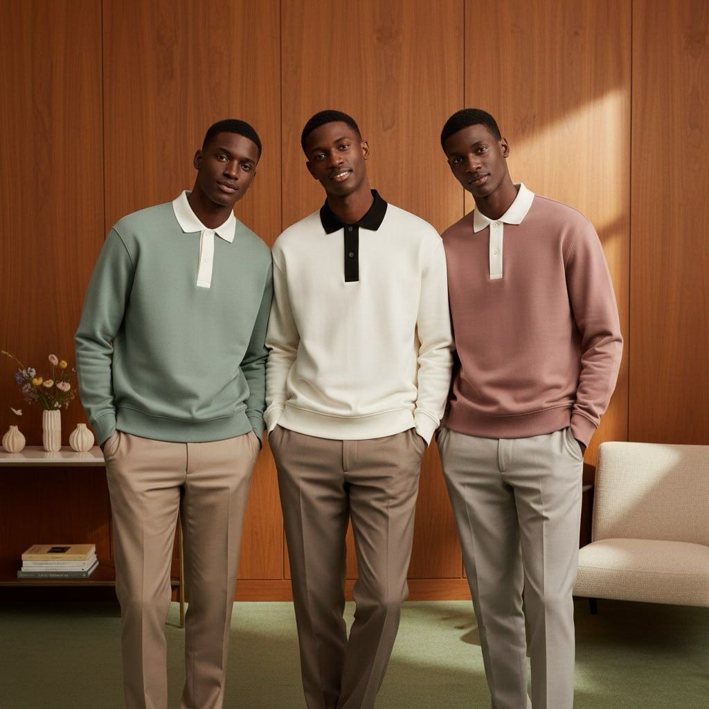 Thin collar sweatshirt