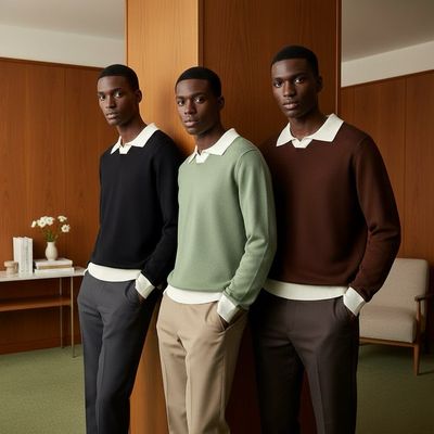 V Collar Sweatshirt