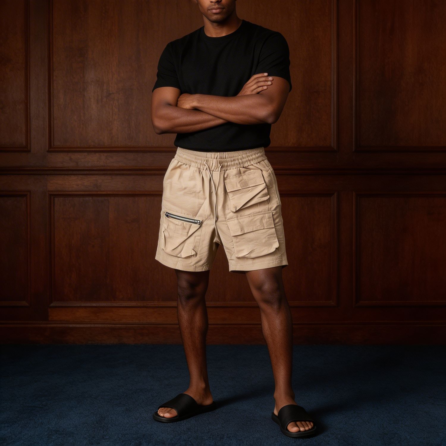 Linen combat shorts